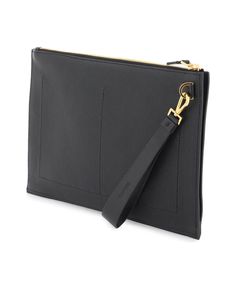 Tom Ford Leather Flat Pouch | italist Designer Textured Leather Clutch For Everyday Use, Designer Textured Leather Rectangular Clutch, Luxury Pouch With Zipper Closure For Daily Use, Luxury Rectangular Pouch With Zipper Closure, Luxury Pouch With Zipper For Daily Use, Luxury Rectangular Pouch With Zipper, Luxury Pouch For Daily Use With Zipper Closure, Luxury Rectangular Pouch With Zipper Pocket, Luxury Textured Leather Clutch For Daily Use