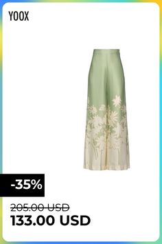 satin, brand logo, floral design, two-tone, high waisted, wide leg, regular fit, zipper closure, no pockets, pants , Color: Light green , Size: 2 Women Pants Casual, New Sign, Light Green, Brand Logo, Casual Pants, Two Tone, Clothing And Shoes, Wide Leg, Floral Design