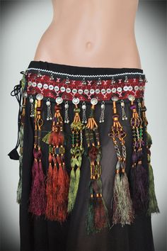 beautiful kuchi silk ATS® tribal tassel belt one size fits most Belly Dance Belt, Dance Belt, Tassel Belt, Dancing Costumes, Dance Clothing, Hip Scarves, Dance Accessories, Belly Dance Costume, Belly Dancer