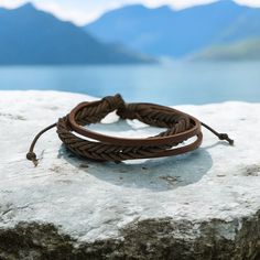 Available in coconut brown, this multi-strand adjustable bracelet features waxed leather cord. Size: Approximately 5mm thick. Casual Leather Bracelet With Adjustable Cord, Adjustable Waxed Leather Bracelet, Bohemian Brown Leather Bracelet With Sliding Knot, Adjustable Rugged Leather Bracelet, Adjustable Rustic Leather Bracelet, Brown Handmade Leather Bracelet With Waxed Cord, Adjustable Leather Braided Bohemian Bracelets, Adjustable Brown Leather Braided Bracelet, Bohemian Adjustable Leather Braided Bracelets