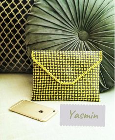 The Yasmin clutch: - handy carry-all for date night or a night out with the girls! - handmade from screwpine leaves - manually hand-dyed colors.  Measurement size : 22cm x 17cm Chic Yellow Clutch For Daily Use, Chic Yellow Clutch As A Gift, Chic Yellow Clutch As Gift, Chic Yellow Clutch For Gift, Yellow Pouch Clutch, Yellow Rectangular Clutch For Everyday Use, Yellow Rectangular Clutch For Summer, Yellow Rectangular Summer Clutch, Handmade Yellow Clutch Bag