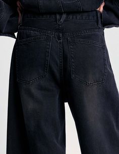 FINAL SALEBlack washed denim high-waisted jeans with wide leg . Brand Pixie Market 100% cotton denimBaggy fit High waist Wide leg Size S waist 26.5", hips 36.5"Size M waist 28.5", hips 38.5"Size L waist 30.5", hips 40.5'"Length 42"Model is wearing a size small and model's height is 5.9/ 175 cm Pixie Market, Washed Denim, High Waisted Denim, Denim Wash, Wide Leg Jeans, High Waist Jeans, Leg Jeans, Denim Jacket, High Waist