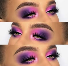 Pink And Purple Eyeshadow, Eye Makeup Styles, Pretty Makeup Looks, Good Skin Care, Instagram Tutorial, Purple Eyeshadow, Eye Makeup Designs, Colorful Eye Makeup, Makeup Eye Looks