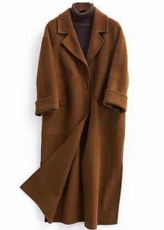 Fashion oversized trench coat half sleeve coats chocolate Notched Woolen CoatsThis dress is made of cotton or linen fabric, soft and breathy. Flattering cut. Makes you look slimmer and matches easlily. Materials used: wool blendedMeasurement:Size S/US-2/EUR-34 bust 106cm / 41.34"Sleeve length 39cm / 15.21"length 109cm Woolen Coat Woman, Oversized Trench, Mode Mantel, Fall Fashion Coats, Herringbone Coat, Oversized Trench Coat, Fashion Oversized, Winter Mode, Fall Coat