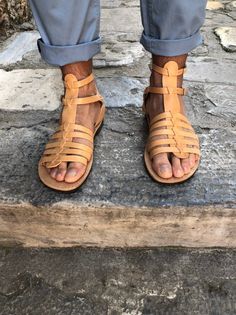 Gladiator Sandals Men, Leather Sandals, Summer Sandals, Greek Sandals, Gift for Him, Made from Genuine Leather in Greece. #sandals #sandalsmen #leathersandals #leathersandalsmen #menssandals #mensleathersandals #men #giftformen #giftforhim #mensfashion #mensstyle #mykonos #santorini Shoe Wardrobe