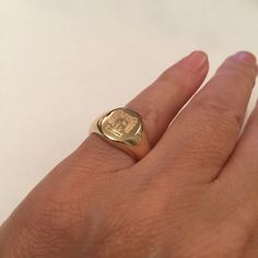 "Pinky ring, Engraved ring, Initial Ring, Personalized Ring, letter ring, 18K Gold Plated, if you prefer it in Sterling Silver , pls note me in note to seller in checkout - also suitable for men and women, Please note in the \"notes to seller\" at checkout. : * state your ring size * letter you want to apper or to leave it blank The product will arrive to you packed in gift box and padded envelope to maintain the product Our jewelry are water resistant and comes with 1 year warranty For more rin Gold Diamond Ring With Initials, Fine Jewelry, Gold Signet Ring With Initials Fine Jewelry, Rose Gold Initial Open Ring Stamped 14k, Rose Gold Open Initial Ring Stamped 14k, Personalized Gold Heirloom Ring, Gold Personalized Heirloom Ring, Personalized Rose Gold Open Signet Ring, Gold Diamond Ring With Initials In 14k, Gold Diamond Ring With Initials