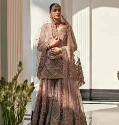 Bridal Sharara Pakistani, Bridal Sharara Suit, Pink Gharara, Ejaaz Couture, Pakistani Kameez, December Wedding Dresses, Nameera By Farooq, Bridal Sharara, Affan Waheed