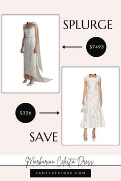 the wedding dress is on sale for $ 350