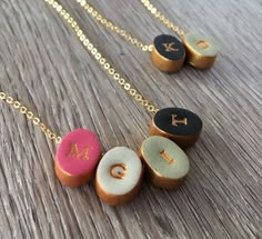 Add Letter Charm Mothers Day Letter, Initials Necklace, Nana Grandma, Necklace Mom, Polymer Clay Jewelry Diy, Color Jewelry, Polymer Clay Necklace, Clay Jewelry Diy, Clay Necklace