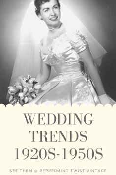 an advertisement for the wedding trend in 1950's