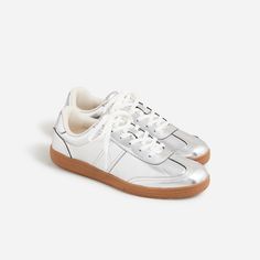 J.Crew field sneakers in metallic Hoc Winter, Kate Arends, Usa Swimming, Jcrew Collection, 2024 Style, February 6th, Product Recommendations, Loafer Sneakers, Linen Shop