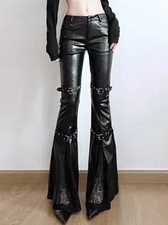 Embrace your bold and daring side with our Leather and Lace Flare Pants! Made with faux leather and a flattering flare leg, these pants will make you stand out in any crowd. The split cut with lace adds a touch of seductive charm, while the straps create an edgy look. Perfect for low-waist lovers and risk-takers! ❤️‍🔥 Size Chart: Size Waist (cm) Hip (cm) Thigh (cm) Length (cm) Waist (in) Hip (in) Thigh (cm) Length (in) S 68 84 48 101 26.77 33.07 18.90 39.76 M 72 88 50 103 28.35 34.65 19.69 40.55 L 76 92 52 105 29.92 36.22 20.47 41.34 Description: Fabric Type: Faux LeatherPant Style: RegularPattern Type: SolidFit Type: Slim FitMaterial: Polyester/SpandexOrigin: CNWaist Type: LowItem Type: PantsClosure Type: Elastic WaistMaterial Composition: 95% Polyester/5% Spandex Lace Flare Pants, Leather Flare Pants, Low Waisted Pants, Patchwork Pants, Pants Women Fashion, Flare Pant, Vintage Aesthetics, Fashion Y2k, Lace Patchwork