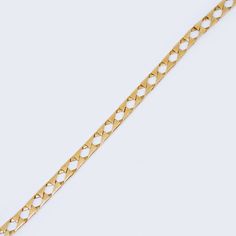 Our 14K Solid Z Link Gold Bracelet 8¨ 6.8 mm is crafted with genuine 14K gold and designed to make a statement. Find yourself immersed in the modern look, luxurious feel, and timeless style of this eye-catching piece. Unlock the perfect finishing touch to any look. Details: Metal: 14K Yellow Gold Weight: 10.5 Grams Length: 8¨ Width: 6.8 mm Item #: 1259 Modern Gold Figaro Chain Bracelet, Modern Gold Diamond Cut Bracelet, Modern Gold Bracelet With Curb Chain, Modern Gold Curb Chain Bracelet, Modern Formal Bracelets With Figaro Chain, Modern Figaro Chain Bracelets, Modern Formal Figaro Chain Bracelets, Modern White Gold Bracelet With Diamond Cut, Modern 14k Gold Bracelet With Figaro Chain