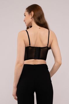 When we think of something sultry, our Lavish bustier instantly comes to mind. This corset bustier has light boning for added structure and unlined lace panels incorporating sleek silk and mesh panels to give it a dreamy look. • Lined demi cup with adjustable strap• Wired cups for added structure• An array of hook closure Underbust Corset Belt With Built-in Bra For Party, Underbust Nylon Corset With Built-in Bra, Party Lace Bra With Sweetheart Neckline, Lace Corset With Sweetheart Neckline And Built-in Bra, Underwire Tube Top With Built-in Bra For Night Out, Party Camisole With Sweetheart Neckline And Built-in Bra, Chic Camisole Corset With Built-in Bra, Sheer Mesh Fitted Bra, Elegant Nylon Corset With Built-in Bra