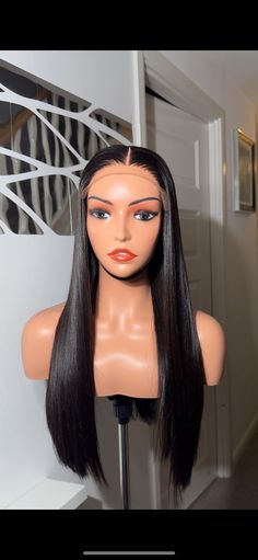 20" inches vietnamese luxury premium bone straight with 5by5 closure glueless wig in black machine made wig 20inch Straight Wig, Bone Straight Wig Black Women, 20 Inch Wig, Short Bone Straight Wig, Bone Straight Wig, Black Straight Wig, 13x4 Straight Human Hair Wig, Black Bone Straight Wig, Jet Black Straight Wig