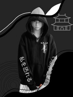 Gothic Ninja - Unisex Heavy Blend Hoodie | Gildan 18500 Organic Cotton Hoodie, Not just gym wear anymore, it is an everyday essential that is a little more stylish and comfortable. We are offering you a selection of premium organic cotton hoodies that come in a range of colors to help you express your individual style. All the while holding onto its classic laid-back and minimalist appearance. Dress casual and dress warmly in our soft and lightweight hoodies this winter season. Everyone needs a Hip Hop Style Long Sleeve Fleece Hoodie, Black Workout Sweatshirt With Double-lined Hood, Techwear Sports Hooded Top, Streetwear Sweatshirt With Double-lined Hood And Crew Neck, Sportswear Sweatshirt With Adjustable Hood, Urban Style Hoodie For Gym, Urban Fleece Hoodie, Sportswear Sweats With Adjustable Hood, Urban Fleece Hoodie With Long Sleeves