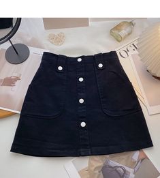 Style: commuting Size: S M L XL Color: black, apricot Casual Skirt, Black Denim Shorts, Apricot, Fashion Casual, Casual Fashion, Denim Shorts, Womens Shorts, Skirt, Black