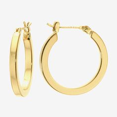 # Pieces In Set: 1 PairFeatures: In A Gift Box, Nickel FreeEarring Back: HingedMetal Color: YellowEarring Length: 23mmEarring Width: 2.5mmMetal: 24k Gold Over BrassCare: Polishing ClothCountry of Origin: Imported Classic Gold Metal Huggie Earrings, Classic Gold Tarnish Resistant Hoop Earrings, Classic Gold Tarnish-resistant Hoop Earrings, Classic Gold Hoop Huggie Earrings, Classic Gold Huggie Hoop Earrings, Classic Brass Hoop Earrings As Gift, Classic Gold-tone Hoop Earrings For Anniversary, Classic Gold Hoop Earrings With Lever Back, Classic Brass Hoop Earrings For Anniversary