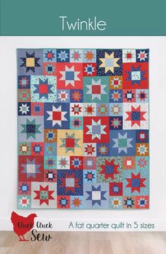 Twinkle Quilt Pattern by Allison Harris for Cluck Cluck Sew | eBay Twinkle Quilt Pattern, Floating Star Quilt Block Pattern, Jelly Roll Patterns, Cluck Cluck Sew, Triangle Quilts, Block Layout, Quilt Tips, Fat Quarter Quilt, July Decor