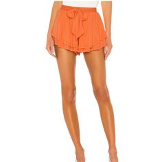 Brand New With Tags 95% Modal, 5% Elastane. Hand Wash Cold. Elasticized Waistband. Attached Front Tie Detail. Jersey Fabric. Shorts Measure Approx 12" In Length. Imported. 1.5" Inseam 14.5" Rise Friends Shorts, Orange Jersey, Eyelet Shorts, Tie Shorts, Boyfriend Shorts, Denim Cutoff Shorts, Denim Cutoffs, Distressed Jean Shorts, Blue Jean Shorts