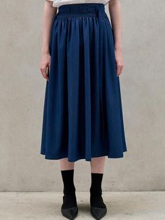 It's easy to wear, comfortable and looks good with just about everything.You will be more stylish in this skirt.No wardrobe is complete without this maxi skirt. - Denim pleated maxi skirt- Belt loops and side zip closure- Fits perfectly everywhere- Designed to keep you moving with maximum comfort and mobility- It is exceptionally soft and durable- Belt included Blue Relaxed Pleated Skirt With Elastic Waistband, Blue Pleated Skirt With Elastic Waistband, Blue Flowy Pleated Skirt With Elastic Waistband, Blue Midi-length Pleated Skirt, Blue Flowy Midi Pleated Skirt, Blue Flowy Midi-length Pleated Skirt, Blue Voluminous Maxi Skirt For Summer, Relaxed Denim Midi Skirt, Relaxed Midi Denim Skirt