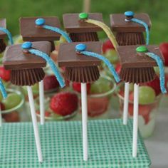 some chocolate cake pops are sitting on top of each other