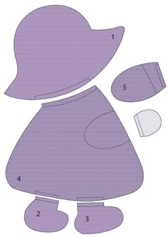 the paper doll is cut out and ready to be sewn into it's hat