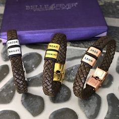 Looking for a unique and thoughtful gift for someone special? Look no further than Belle Fever Personalised Brown Leather Bracelet! Crafted from high-quality, hypoallergenic materials and handcrafted in-house, this bracelet is both durable and comfortable to wear, making it the perfect accessory for any occasion.The bracelet features a thick brown leather band that is solid and thick, giving it a premium feel. The steel plate on the bracelet can be inscribed with a name, date, or symbol of your Resizable Braided Bangle Bracelets For Gifts, Modern Braided Bangle Bracelets For Gift, Modern Braided Bangle Bracelets As Gift, Modern Braided Bangle Bracelet As Gift, Resizable Brown Friendship Bracelets As Gift, Brown Resizable Friendship Bracelet As Gift, Brown Resizable Jewelry For Gifts, Brown Braided Bangle Bracelets As Gift, Brown Braided Bangle Bracelet For Gift