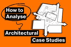 an orange background with black and white text that says how to analse architectural case studies