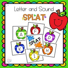 an apple themed poster with letters and sounds