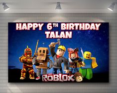 a birthday card for roblox with the characters from roblox on it