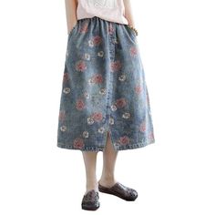 Make a bold statement with our 2023 Spring-Summer Collection edgy style painted denim skirt! This a-line. high-waisted denim skirt is the perfect mix of distorted style and sophisticated fashion. Featuring a distressed pattern for a raw. unfiltered look. it's sure to be your go-to piece for any occasion. With a durable zipper and button closure. you'll get both functionality and flair!Key Highlights: Grunge Vibes: Inspired by the iconic '90s rough movement. these shorts exude an effortlessly coo Painted Denim Skirt, Line Stitch, Denim Skirts Online, Spring Jeans, Womens Denim Skirts, Sophisticated Fashion, High Waisted Denim Skirt, Jeans Skirt, Denim Patterns