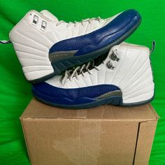 Size 13 No Box Air Jordan 13 French Blue, Jordan 13 Retro French Blue, Jordan 12s, Air Jordan 12, Jumpman Logo, Air Jordan 12 Retro, Jordan 12 Retro, Jordan 12, Jordans 12