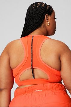 Belle Racerback High Impact Sports Bra Fabletics orange female Activewear >> Womens >> Sports Bras >> High Impact plus Running/Training Moisture-Wicking High-impact, racerback style. Orange Breathable Activewear For Yoga, Orange Stretch Sportswear Activewear, Orange Stretch Athleisure Sports Bra, Orange Athleisure Sports Bra With Stretch, Orange Athleisure Stretch Sports Bra, Orange Stretch Activewear For Gym, High Stretch Orange Activewear For Training, Orange Activewear With Medium Support For Gym, Orange Activewear For Gym With Medium Support