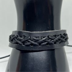 Adjustable Black Punk Bracelets For Festival, Black Edgy Bracelets As Gift, Edgy Black Bracelet For Festivals, Edgy Black Bracelet For Festival, Black Punk Festival Bracelets, Black Leather Band Bracelet, Edgy Black Festival Bracelet, Edgy Black Bracelet Strap Jewelry, Black Edgy Jewelry With Bracelet Strap