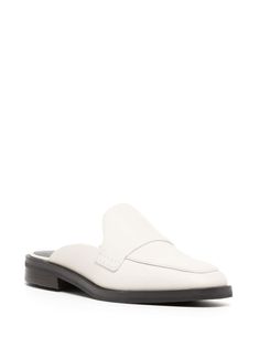 3.1 Phillip Lim Alexa 25mm Leather Loafers - Farfetch Bone White, 3.1 Phillip Lim, Phillip Lim, Fashion Flats, Leather Loafers, Calf Leather, Almond, Fashion Branding, Loafers