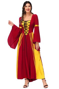 Renaissance Dresses Descriptions: Medieval Dress Color: Black, Purple, Blue, Ginger, Red, Dark GreenWomen's Renaissance Dress Style: Renaissance fair costumes, renaissance outfits female, renfaire medieval women's clothingRenaissance Dress Size: XS-3XL, please refer to size chart for detail measurement. Medieval dresses princess costume style: Medieval fantasy princess dress for renaissance Faire, cosplay party, stage performances, costume party, Halloween party, theme party etc. How to find you Medieval Fantasy Princess, Fantasy Princess Dress, Medieval Princess Costume, Medieval Dresses, Dress Medieval, Medieval Princess, Ginger Red, Medieval Woman, Outfits Female