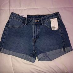 H&M | Shorts | Hm Regular Waist Shorts Sz 2 | Poshmark H&m Shorts With Pockets, H&m Short Bottoms With Pockets, H&m Bottoms With Built-in Shorts, Blue Cotton H&m Shorts, H&m Casual Short Length Bottoms, H&m Blue Cotton Shorts, H&m Medium Wash Bottoms With Pockets, Blue H&m Shorts, H&m High Waist Bottoms With Built-in Shorts