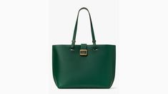 Our most elegant work tote yet. We made our Katy tote in textured leather with a glossy logo plaque for a luxe finish. | Kate Spade Katy Large Work Tote, Arugula Modern Kate Spade Bags For Office, Classic Green Bags For Work, Kate Spade Rectangular Bag With Zipper Pocket, Classic Kate Spade Green Shoulder Bag, Classic Green Kate Spade Shoulder Bag, Kate Spade Green Office Bag, Classic Kate Spade Shoulder Bag For Business, Green Kate Spade Office Bag, Modern Kate Spade Shoulder Bag For Business