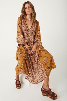 Melody Midi Dress Layered Accessories, Spell Dress, Bohemian Midi Dress, Jeweled Shoes, Spell Designs, Sleepwear Dress, The Melody, Romantic Dress, Playsuit Romper