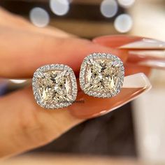 ● KINAARA JEWELS ●  Cushion Cut Lab Diamond Earrings Studs Wedding Air Halo Earrings Studs 10K-14K-18K Solid Gold Push Back Studs Art Deco Bridal Earrings Studs ● 𝐃𝐢𝐚𝐦𝐨𝐧𝐝 𝐃𝐞𝐭𝐚𝐢𝐥𝐬 → Type: Lab Grown Diamond → Carat: 1.50 CT → Shape: Cushion Cut → Color: EF → Clarity: VS ● 𝐒𝐢𝐝𝐞 𝐃𝐢𝐚𝐦𝐨𝐧𝐝 𝐃𝐞𝐭𝐚𝐢𝐥𝐬 → Type: Lab Grown Diamond → Shape: Round Cut → Carat: 0.25 TCW (Approx.) → Color: EF → Clarity: VS 𝐍𝐨𝐭𝐞: If you wish to make any changes or set a different size or shape of stone, please send us a message. ● 𝐂𝐞𝐫𝐭𝐢𝐟𝐢𝐜𝐚𝐭𝐢𝐨𝐧𝐬: We provide IGI certification, the chargeable service, message us for more details. ⬗ 𝐄𝐚𝐬𝐲 𝐏𝐚𝐲𝐦𝐞𝐧𝐭 𝐏𝐥𝐚𝐧 ⬗ ➺ Minimum 200 USD Order Value. ➺ Production Start After 50% Payment. ➺ Jewelry Shipp After Full Payment Received. Single Diamond Ring, Studs Diamond, Bridal Earrings Studs, Alternative Names, Halo Earrings, Halo Earrings Studs, Cushion Diamond, Earrings Studs, Design Earrings