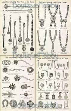 Victorian Era Jewellery, Antique Charms, 1900s Jewelry, Antique Costume Jewelry, Jewelry Making Business, Jewelry Knowledge, Jewelry Illustration, Jewelry Catalog, Jewelry Ads