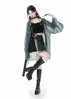 Reference Pose, Techwear Fashion, Stage Outfit, Tennis Skirt, Life Drawing, Stage Outfits, Design Inspo, Street Fashion, Beautiful Dresses