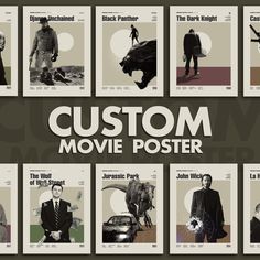 the movie poster for custom movie posters