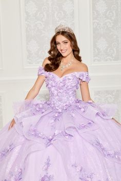 The fabric in this Princesa by Ariana Vara Quinceanera dress is Embroidered Lace with three-dimensional flowers, Novelty Glitter Tulle, Beading, Stone Accents . Ballroom Extravaganza, Pageant Interview, Homecoming Court, Allure Couture, Cinderella Divine, Princess Sleeves, Sherri Hill Prom Dresses, Ruffle Fabric, Quinceanera Dress