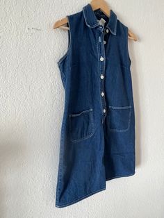 Best fits size XS-S petite 100% cotton Vintage Denim Dress, Vintage Denim, Short Pants, Denim Dress, Pants, Dresses, Trousers