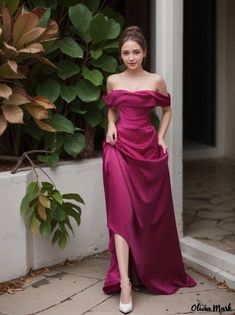 Olivia Mark - Elegant Morning Dress for the Modern Bride Silk Maxi Dresses, Light Wedding Dresses, Hot Prom Dress, Dresses Short Sleeve, Strapless Long Dress, Prom Dresses Long Pink, Office Dresses For Women, Silk Maxi, Satin Prom Dress