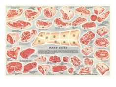 an image of meat cuts on a white background