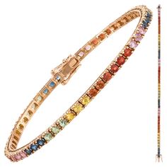 Bracelet Diamond, Multi Sapphire, Diamond Bracelets, Tennis Bracelet, Diamond Bracelet, Jewelry Bracelets, Sapphire, Bangles, Yellow Gold