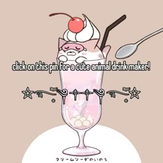 an ice cream sundae in a tall glass with spoons and cherry on top